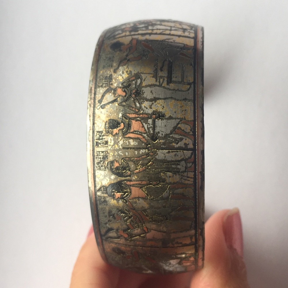 Reed and Barton Damascene cuff bracelet silver